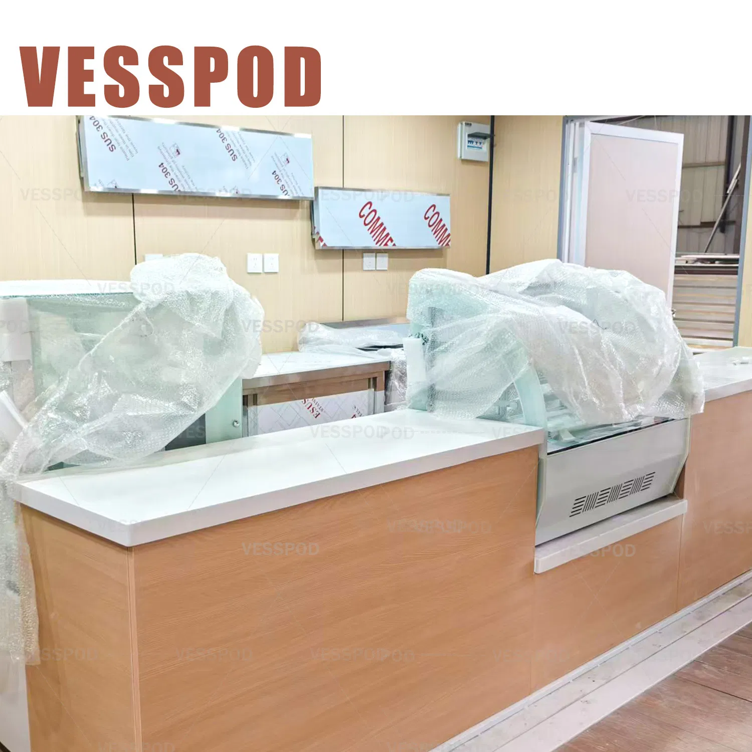 Modular Prefab Store Mobile Store Trailer 20FT 40FT Custom Prefab Container Restaurant Bar Container Coffee Shop