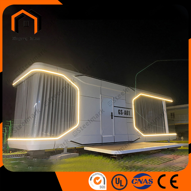 Luxury Prefab Light Steel Prefabricated Camping Capsule Hotel Tiny Modular House Prefabricated House Capsule House