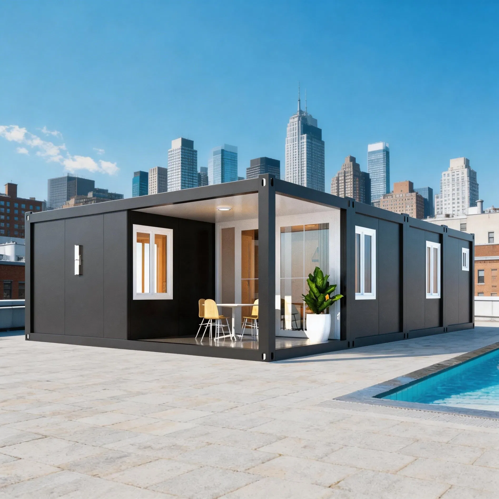 Modular Light Steel Structure Prefab Building Integrated Container House Prefabricated House Tiny Home Prefab House Module Home