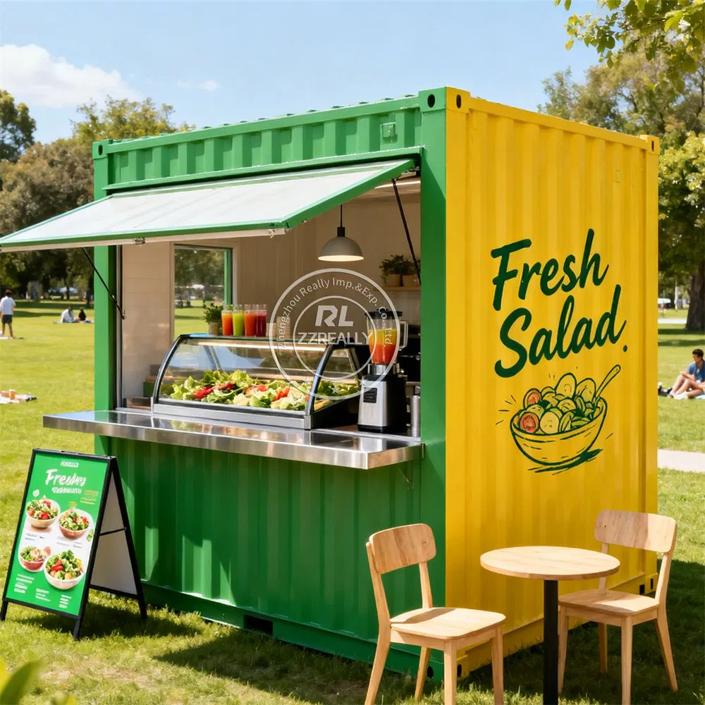Portable Mobile Kiosk Prefabricated Shipping Container Shop Modular Container Restaurant Coffee Shop Bar