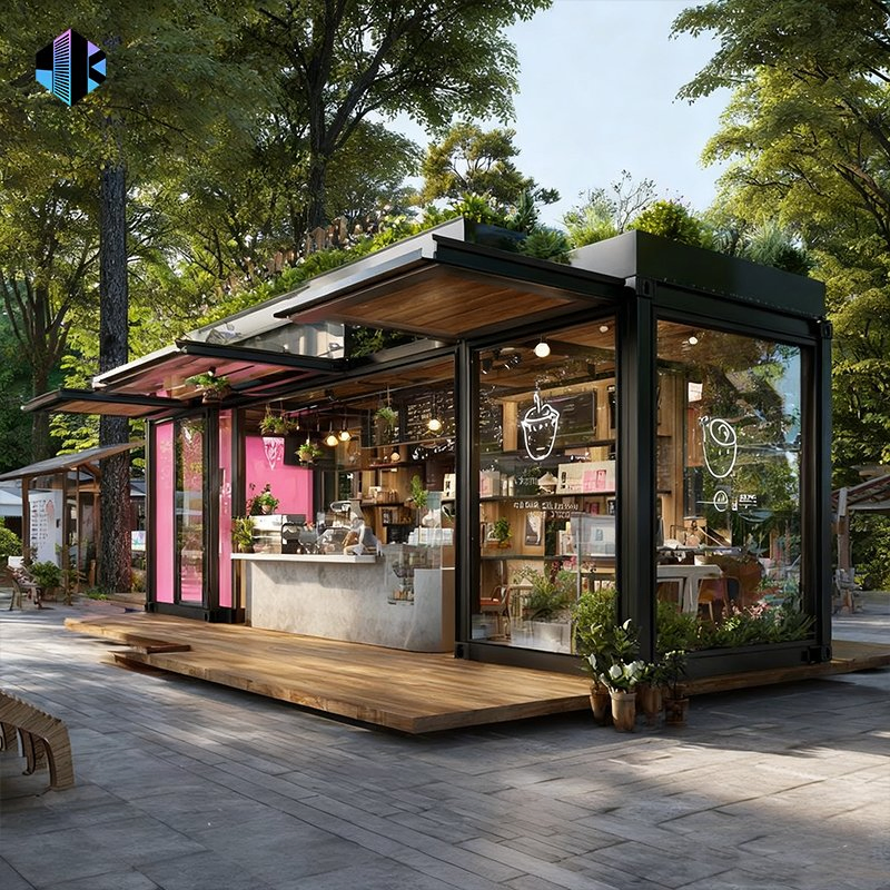 New Low-Cost Mobile Container Coffee Shop Design