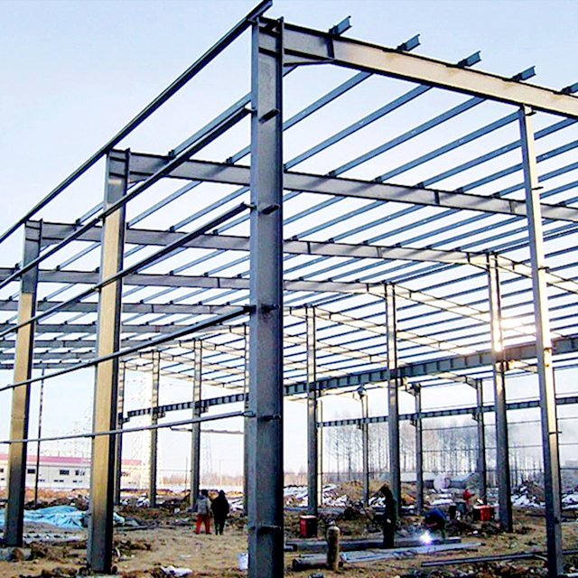 Galvanized/Painted Hangar/Garage/Storage/Shed Metal Construction Prefab/Prefabricated Design Frame Workshop/Warehouse Steel Structure for Industrial Building