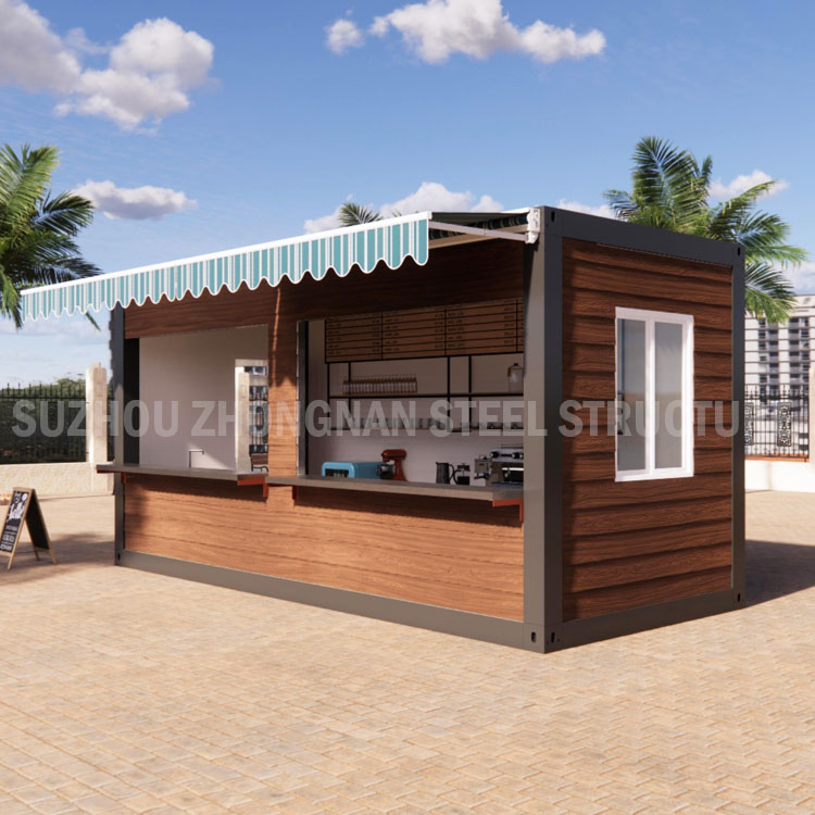 Custom 20FT/40FT Portable Modern Mobile Sea Shipping Glass Plastic Movable Steel Structure Fast Food Container Living Prefab Modular Small Coffee Shop for Sale