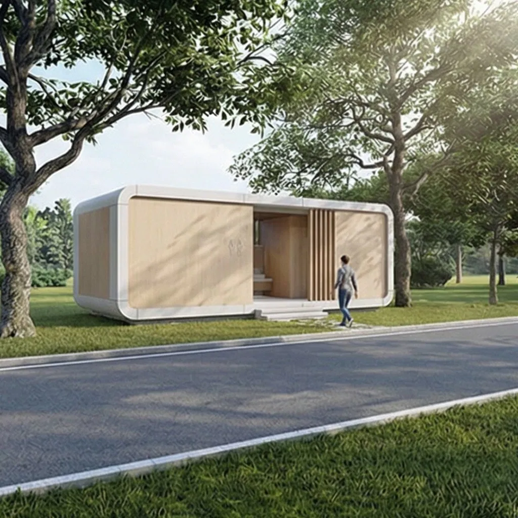 Green and Environmentally Friendly Small House, Mobile Steel Structure Building, Foldable Prefabricated Container Public Toilet