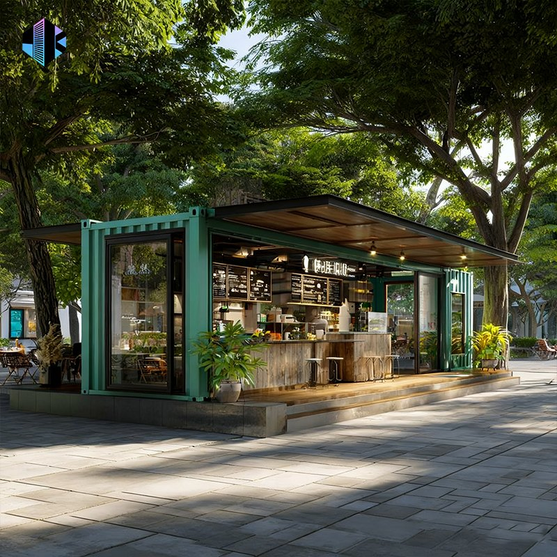 New Low-Cost Mobile Container Coffee Shop Design