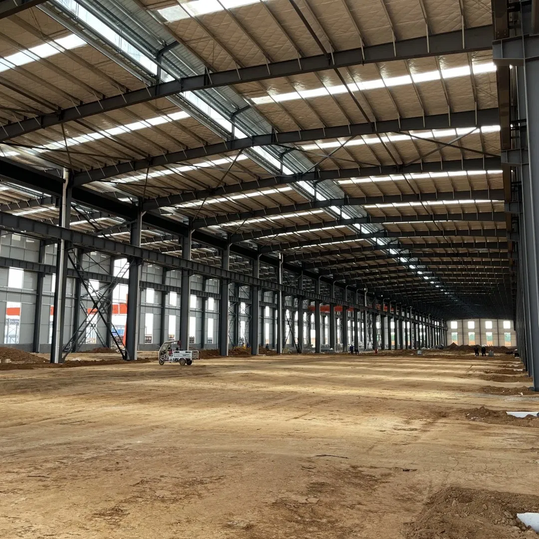 Industrial Mobile House Two Story Workshop Sandwich Panel Fabricated H Beam Building Construction Light Warehouse Frame Prefab Steel Structure for Commercial