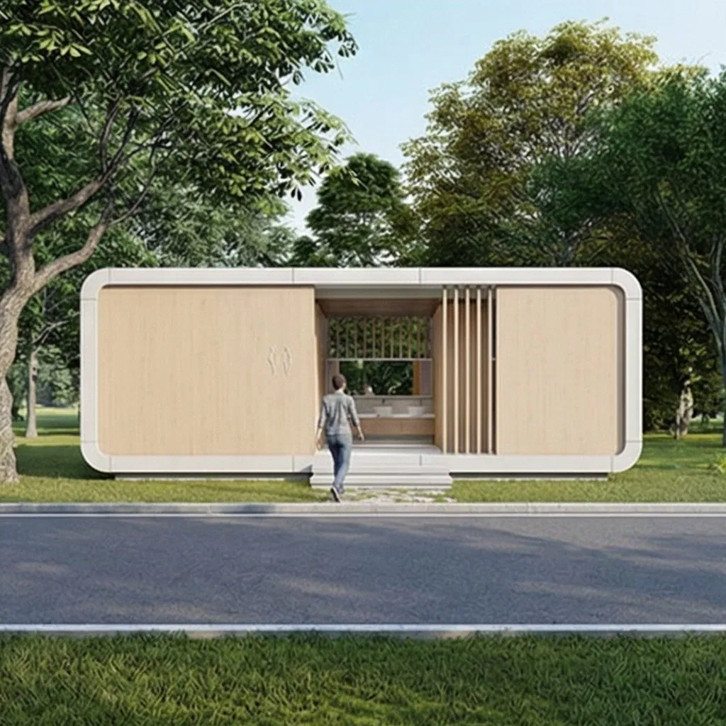 Green and Environmentally Friendly Small House, Mobile Steel Structure Building, Foldable Prefabricated Container Public Toilet