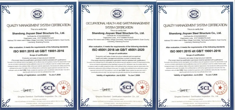 Certificates