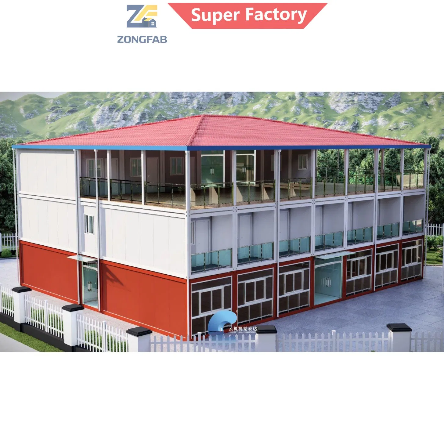 Multi-Storey Story Movable Mobile Portable Foldable Folding Prefab Modular Container Building Housing