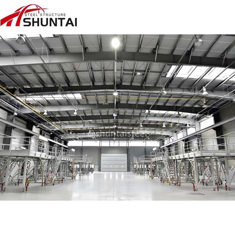 China Factory Building Galvanized Metal Material New Design Workshop Prefab Warehouse Modular Light Heavy House Prefabricated Construction Steel Structure