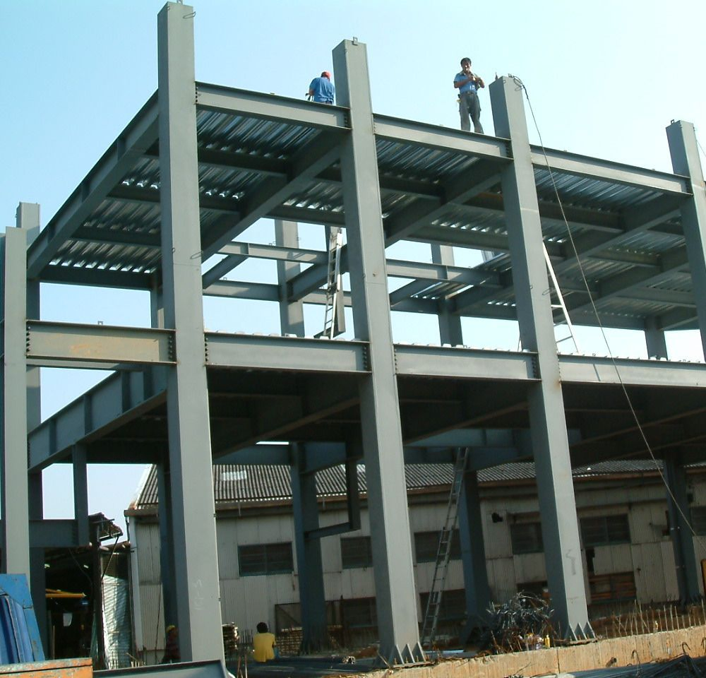 Three-Storey Curtain Glass Wall Prefab Office Building