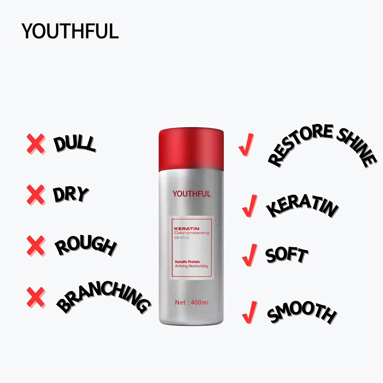 Keratin Protein Treatment Restore Shine Hair Conditioner