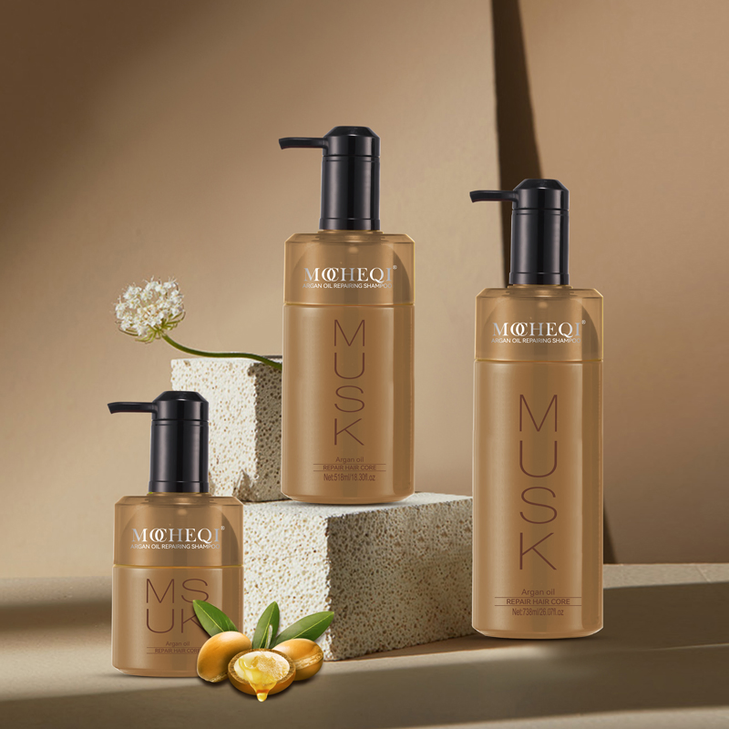 Mocheqi Premium Moroccan Argan Oil Shampoo for Nourishing Repairing Dry Hair Deep Hydration Hair Care