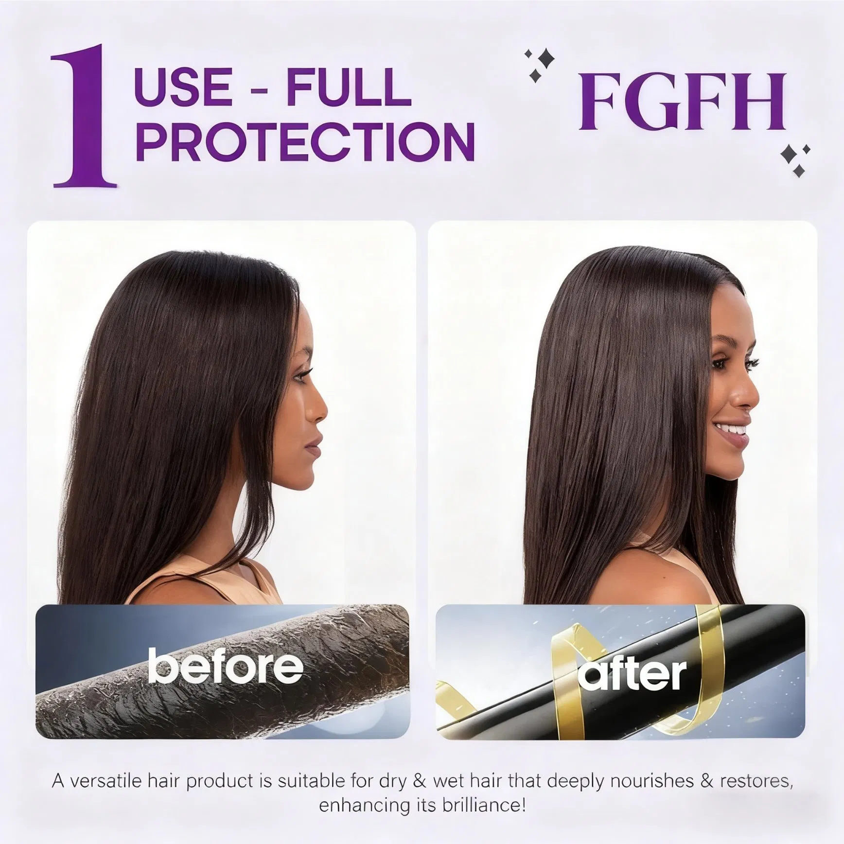 Hair Oil Capsules Hair Treatment for Split Ends Keratin Deep Conditioning Repair Hair Vitamin Serum -739219