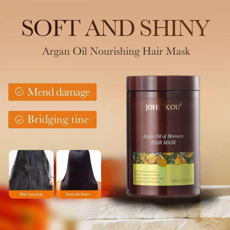 Moroccan Keratin 500ml/1000ml Hair Treatment Cream Volume Herbal Cross-Border Perm Repair Source From Tiktok