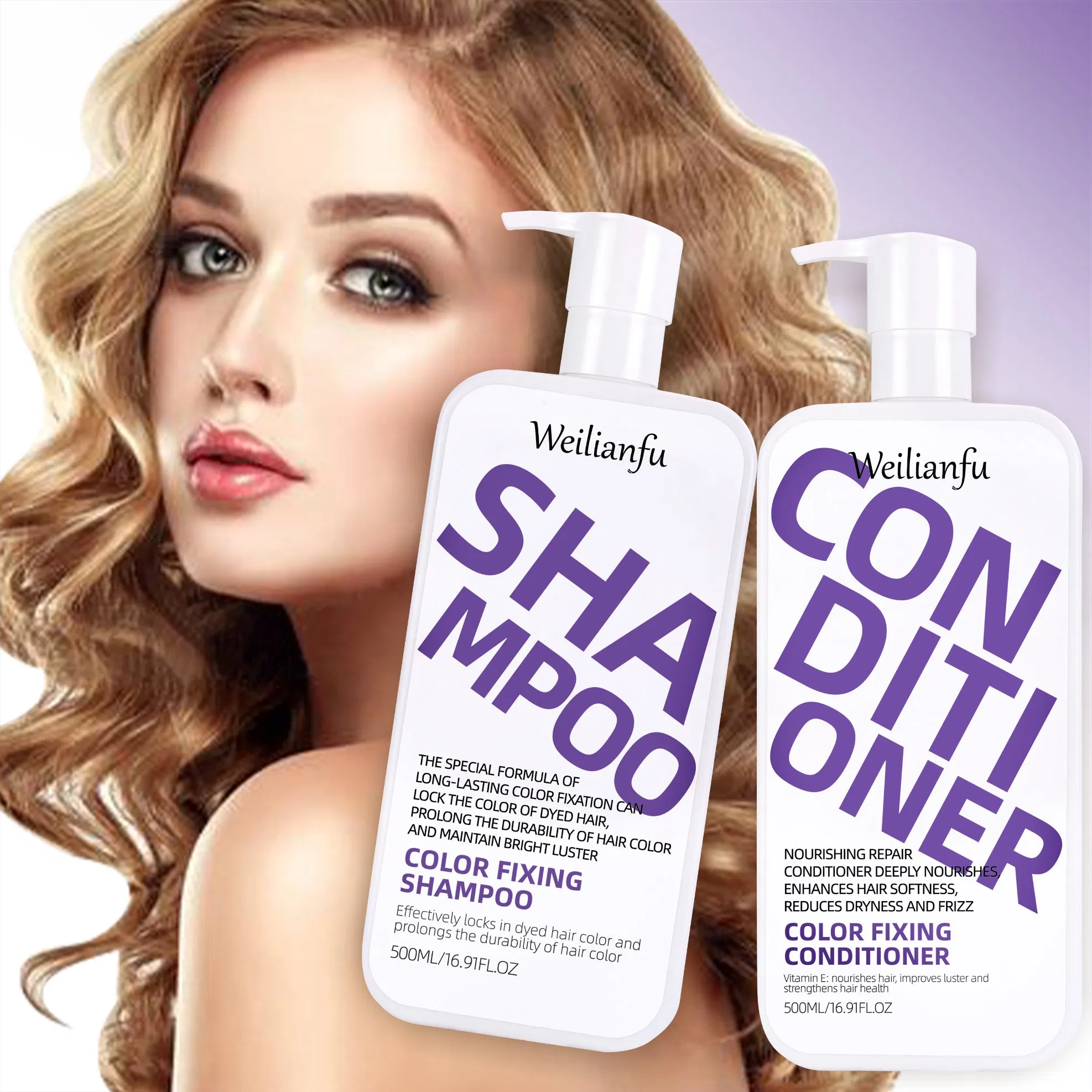 Color Locking Hair Shampoo and Conditioner Set Professional Hair Care for Long-Lasting Color Stability and Styling
