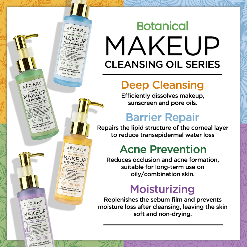 Facial Cleansing Oil Set Makeup Remover Oil - Refreshing Face &amp; Lip Cleanser
