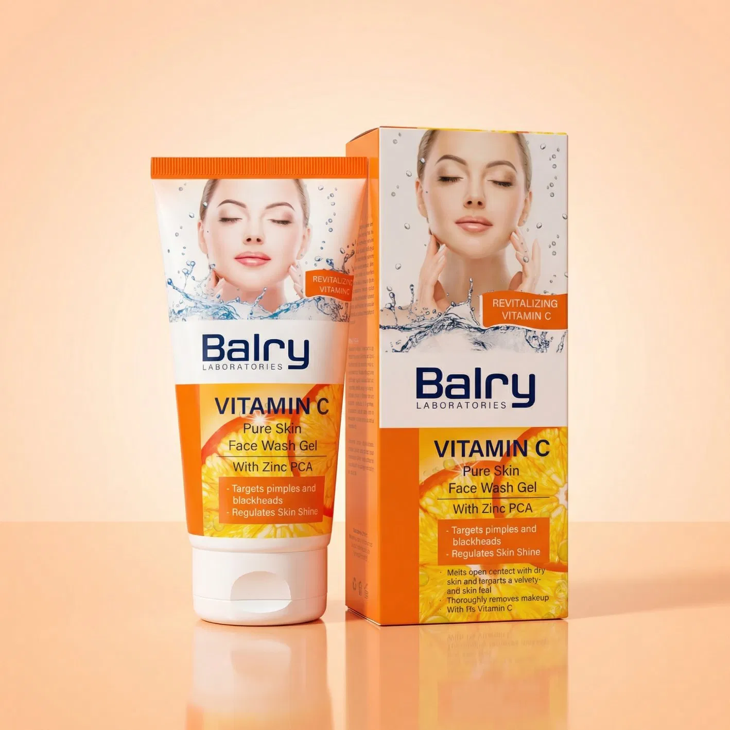 Skincare Brightening Vitamin C Face Wash Zinc PCA Acne Control Facial Cleanser