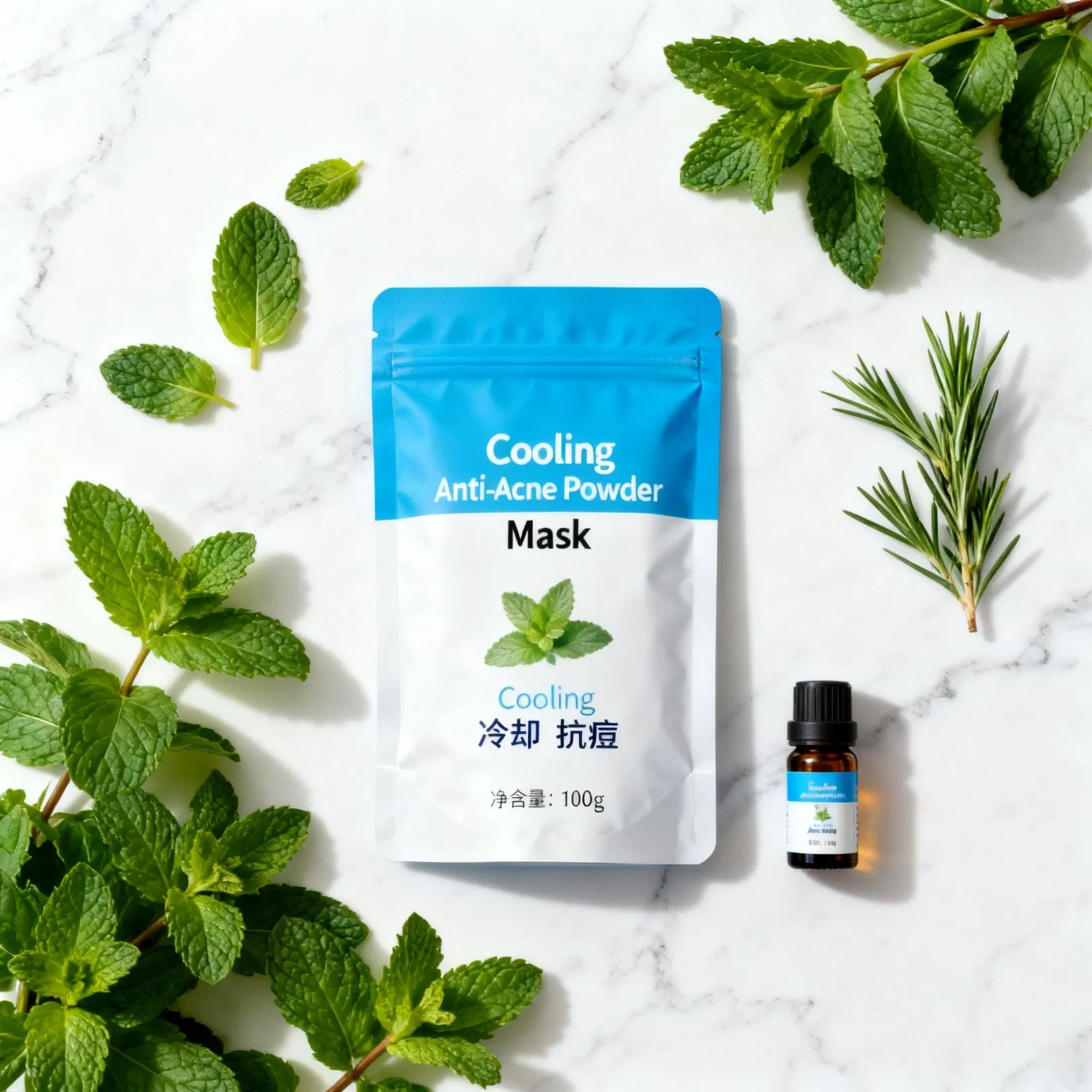 Soothing and Anti-Inflammatory Xanthan Gum and Sodium Alginate Face Mask for Sensitive Skin and Redness Relief