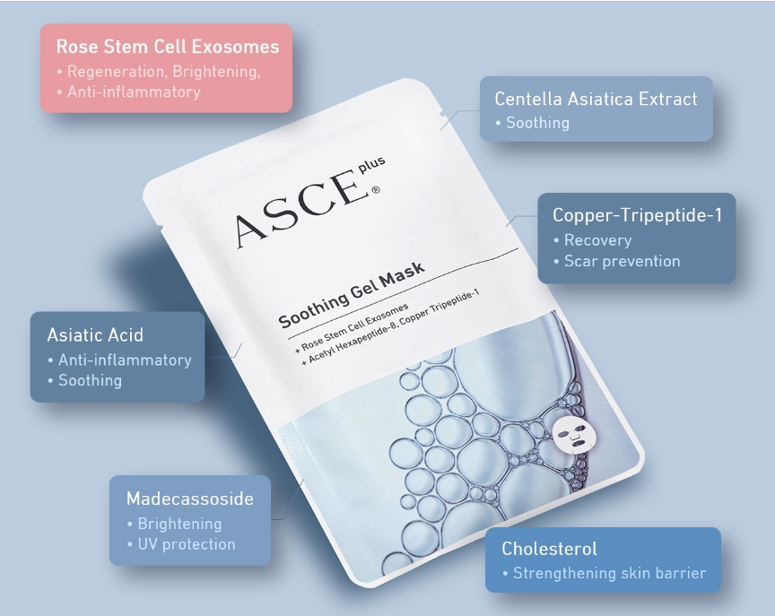 Korea Asce Soothing Gel Facial Mask for Immidiately Cooling on Sensitive or Irritated Skin