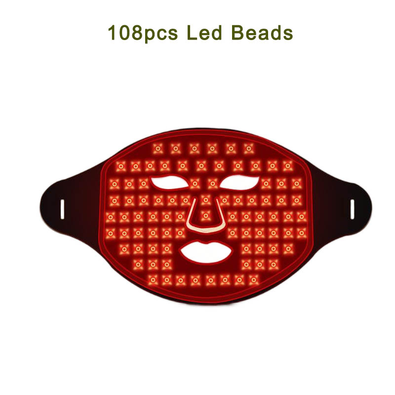 LED Red Light Therapy Facial Mask for Anti Wrinkle Firming and Skin Brightening