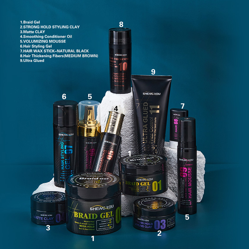 Factory Price Custom Private Label Hair Style Pomade Products Shine and Jam Cream Cosmetic Styling Pomad Wax Edge Control Strong Hold Hair Braid Gel
