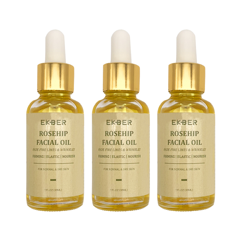Hot Sale Ekber Private Label Skin Care Facial Oil Vegan Skin Repair Rosehip Serum Face Oil Rosehip Face Oil