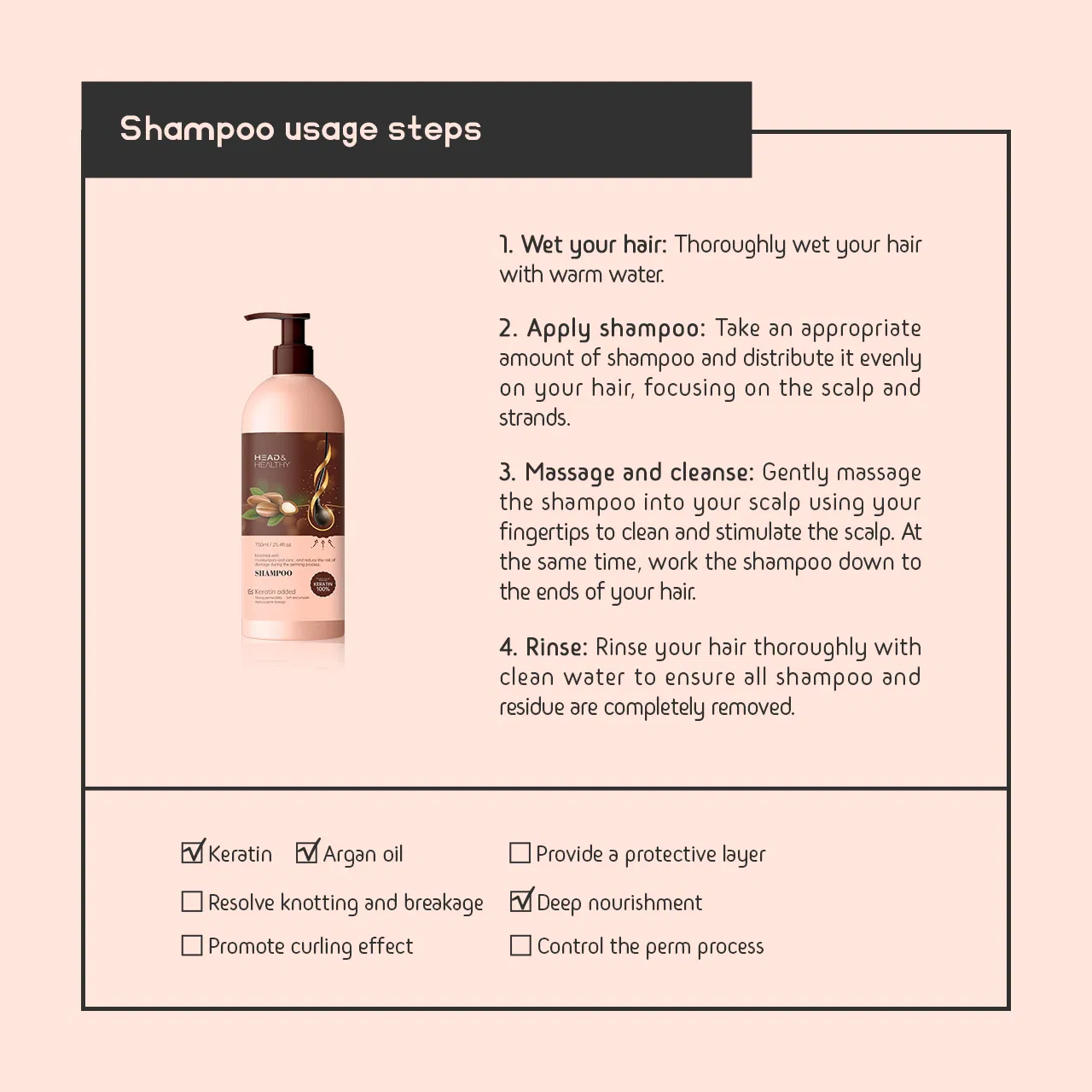 Nourishing Biotin Shampoo for Hair Growth and Strengthening Treatment