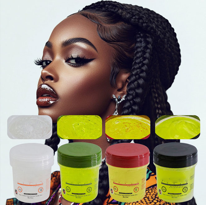 Custom Eco Style 273ml 473ml Moroccan Argan Oil Styling Gel Strong Hold Wax Hair Edge Control Gel Shine Jam Gel