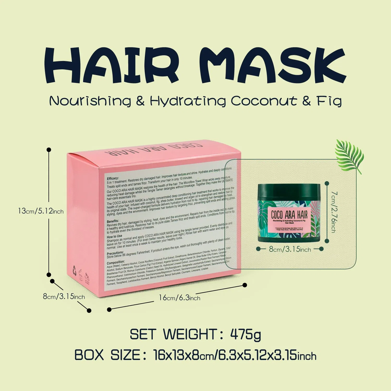 Nourishing Coconut &amp; Fig Hair Mask for Deep Hydration