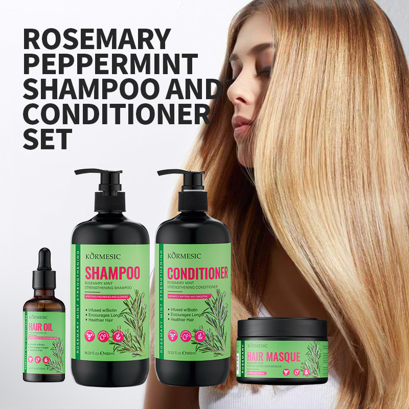 Agan Oil Rosemary Mint Strong Nourishing Hair Care Hair Loss Rosemary Essential Natural Conditioner Moisturize and Repair Damaged Shampoo Series Hair Care Set