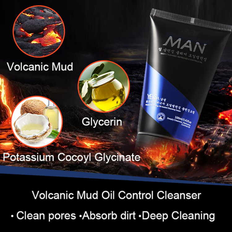 OEM Custom Deep Cleansing Oil Control Face Wash Facial Cleanser for Men