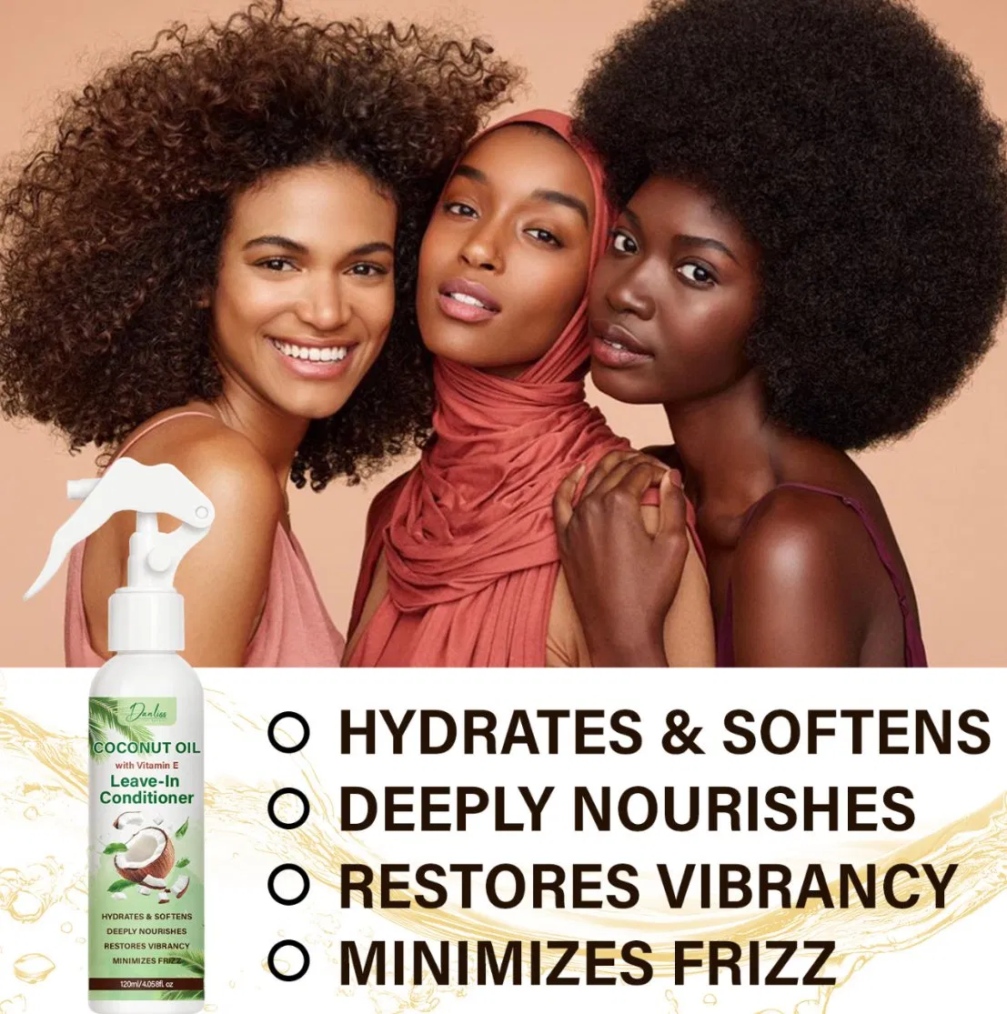 Moisturizing Leave-in Conditioner Hair Sprays Hydrating &amp; Detangling Boost Shine Heat Protectant Smooth Repair Anti Frizz Leave-in Conditioner Hair Spray