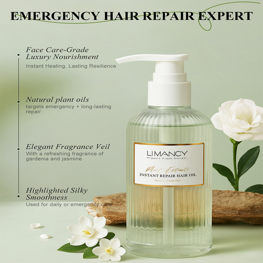 Plant Extract Instant Repair Hair Oil for Silky Shine and Strength