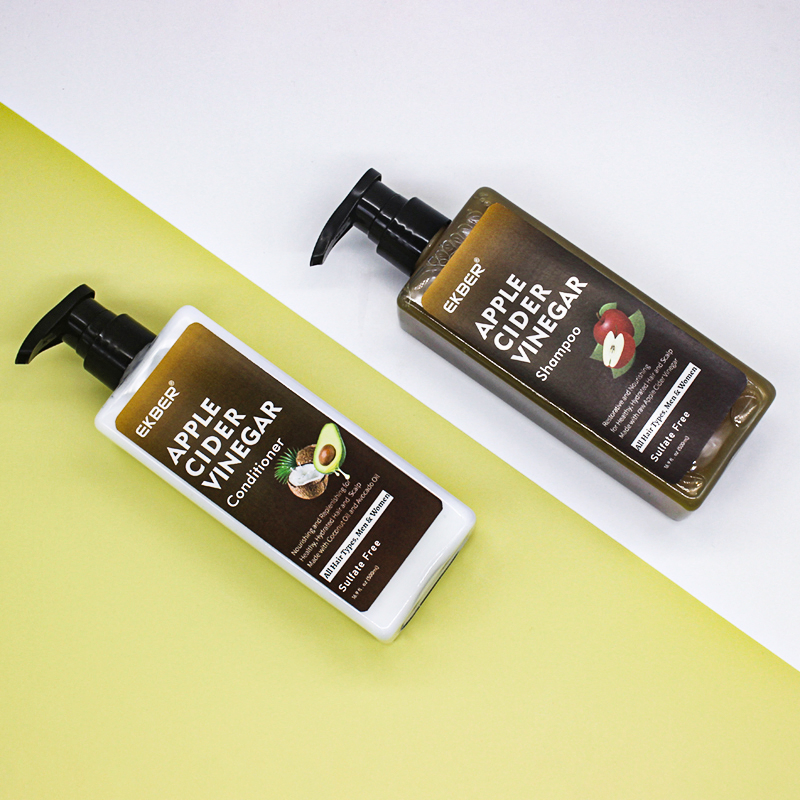 Best Sale Organic Enhance Shine Natural Ginseng Vegan Apple Cider Vinegar Hair Shampoo Conditioner Keratin Hair Care