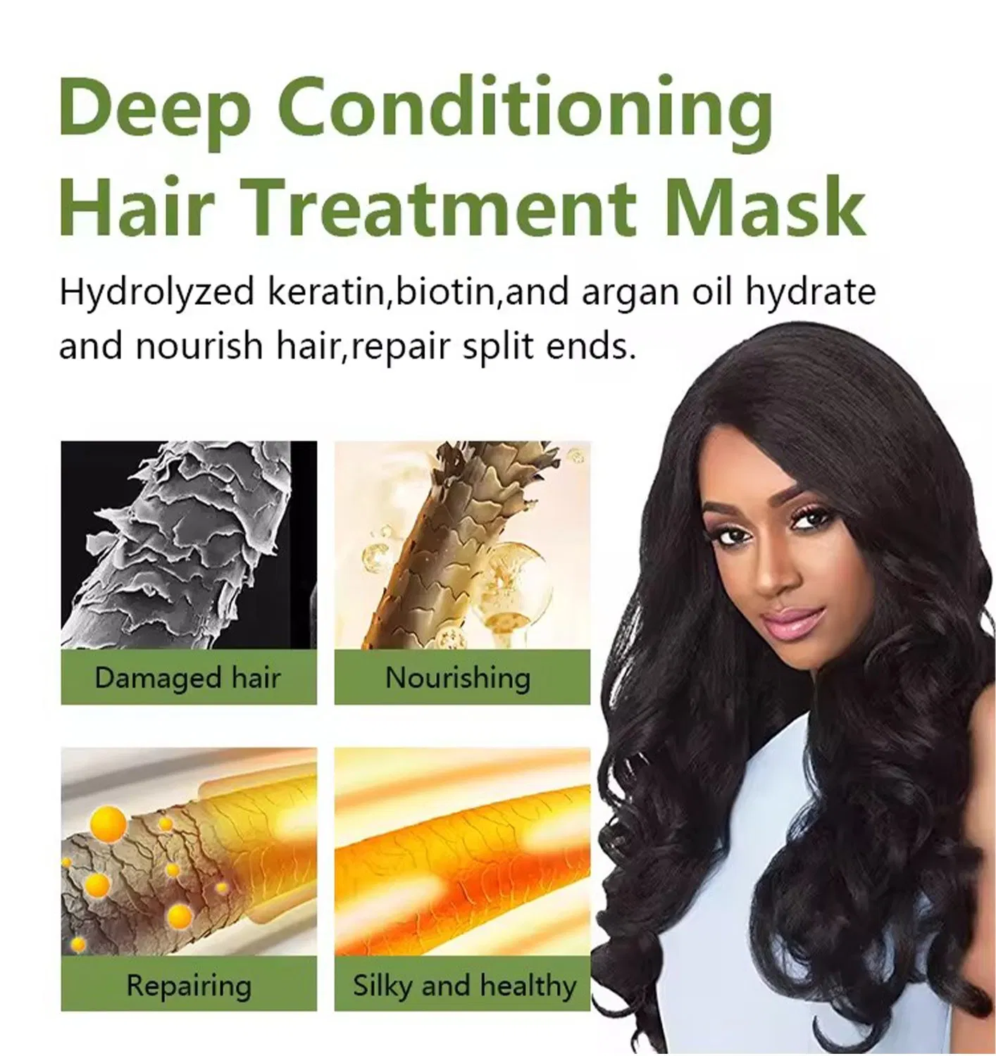 Rosemary Deep Repair Damage Hair Mask Treatments for Weak Hair