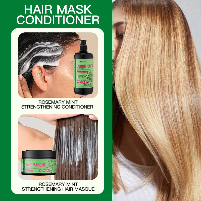 Agan Oil Rosemary Mint Strong Nourishing Hair Care Hair Loss Rosemary Essential Natural Conditioner Moisturize and Repair Damaged Shampoo Series Hair Care Set