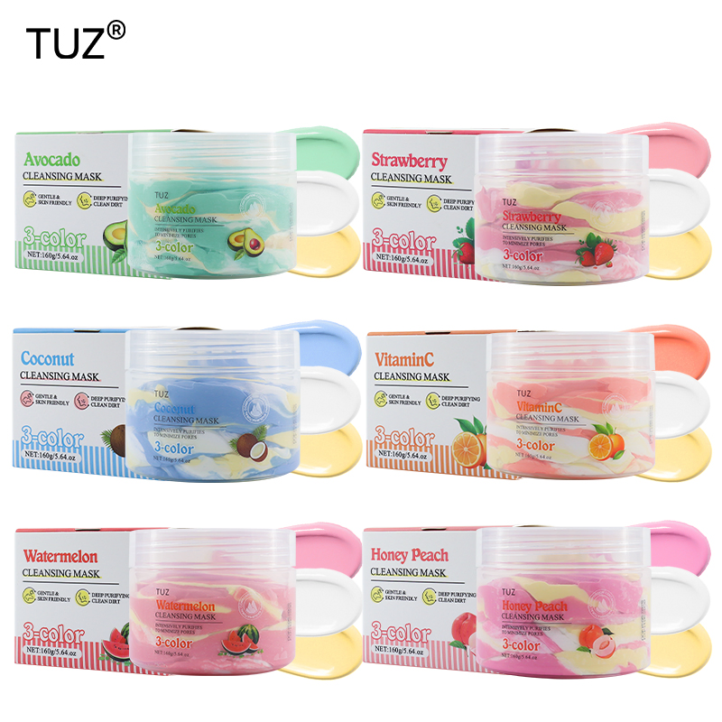 160g 6 Styles Skin Care 3-Color Cleansing Facial Mask
