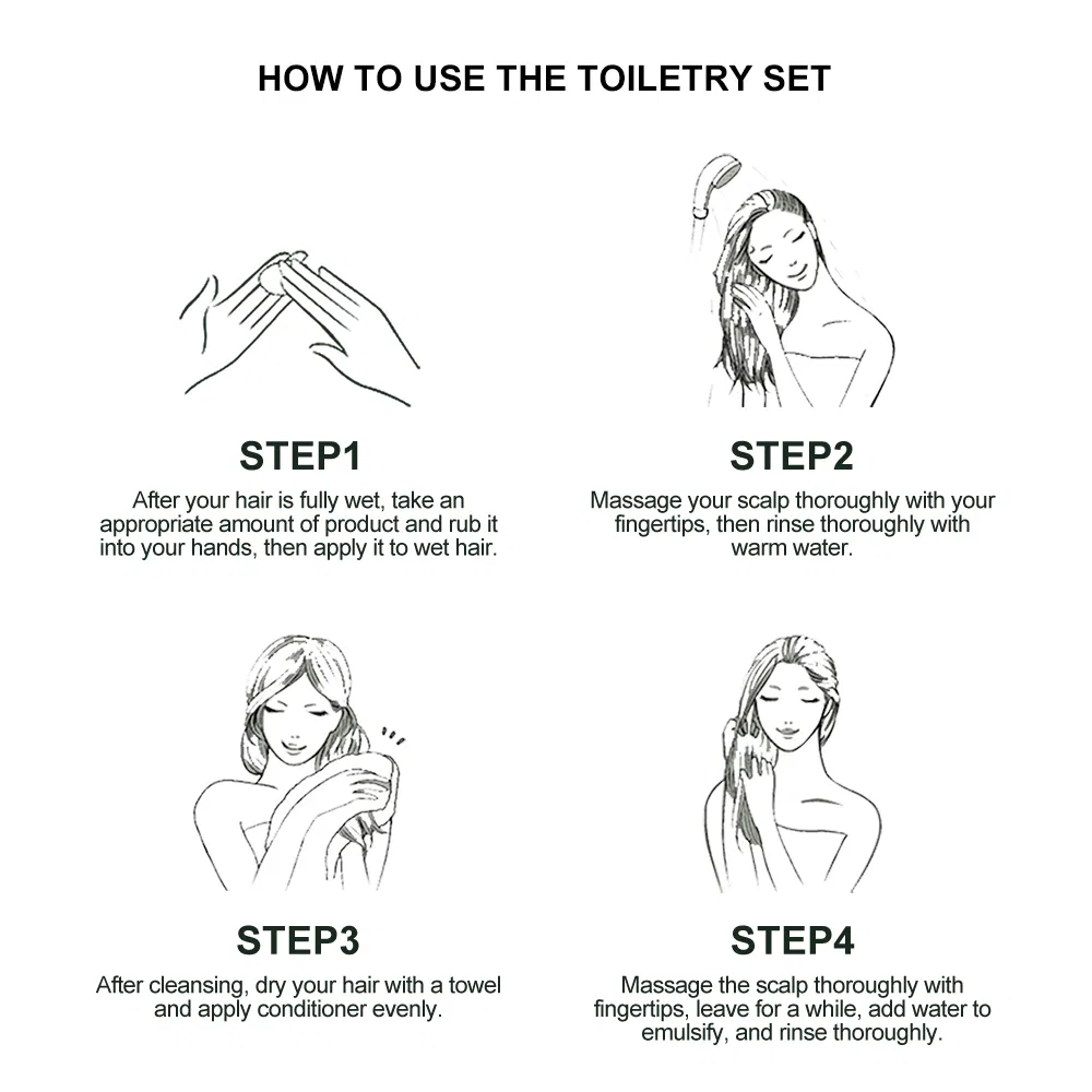 Rosemary Mint Hair Care Set: Shampoo, Conditioner, and Oil for Shine