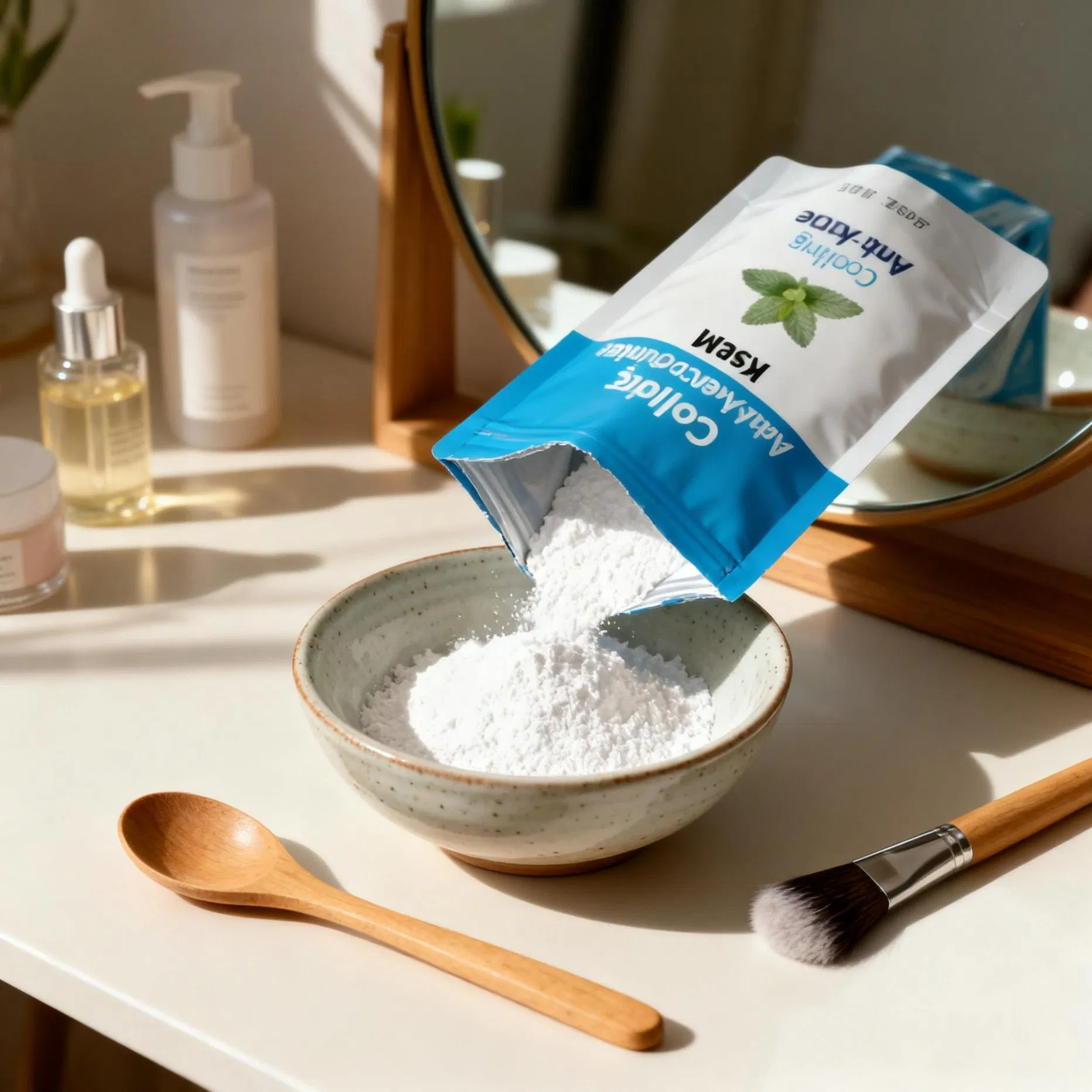 Soothing and Anti-Inflammatory Xanthan Gum and Sodium Alginate Face Mask for Sensitive Skin and Redness Relief