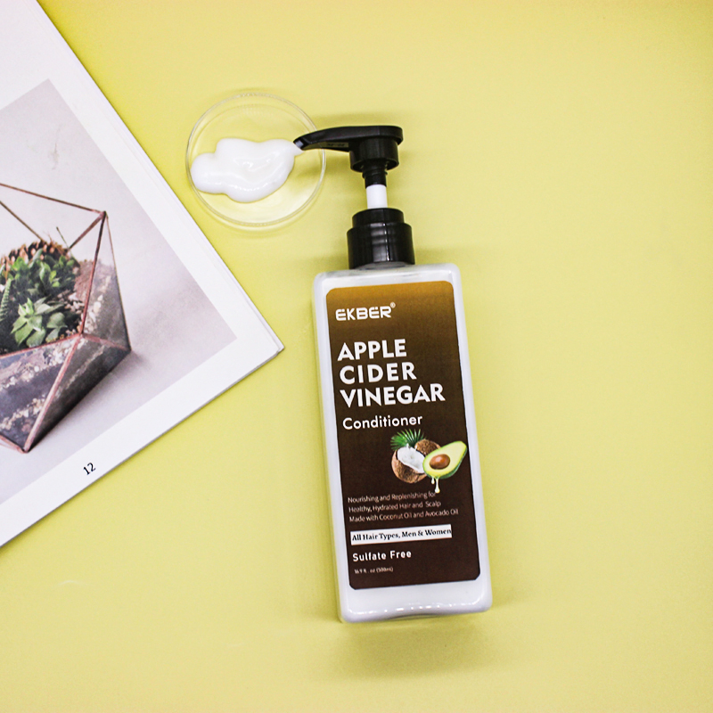 Organic Enhance Shine Natural Ginseng Vegan Apple Cider Vinegar Hair Shampoo Conditioner Keratin Hair Care