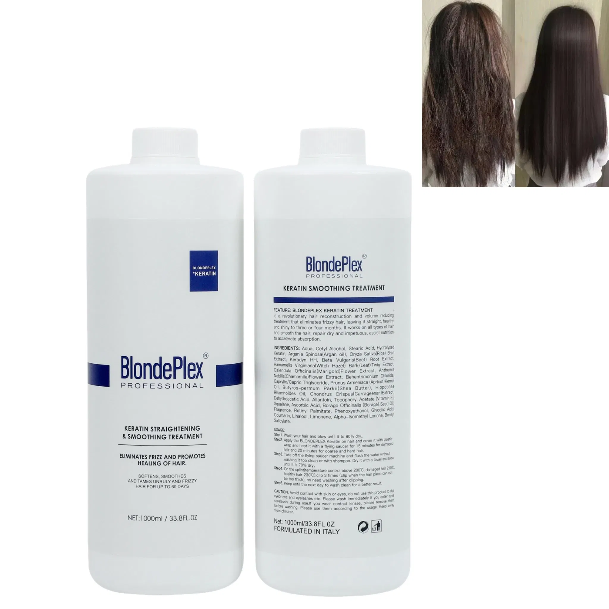 Keratin Complex Hair Treatment Deep Repair Damaged Hair Straightening Treatment for Curly Hair