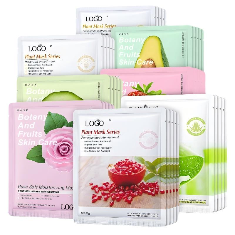 Private Label Moisturizing Hydrating Plant Fruit Moisturizing Brightening Facial Mask
