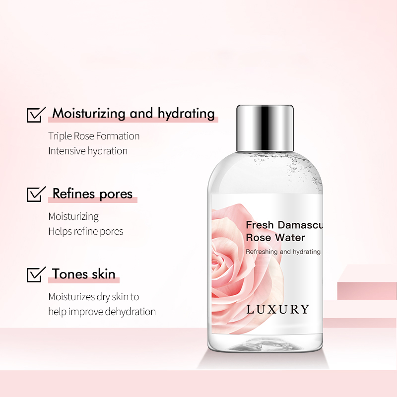 Custom Skin Care Hydrating Rose Water for Deep Moisture Face Toner Refreshing Hydration &amp; Calmness Facial Toner