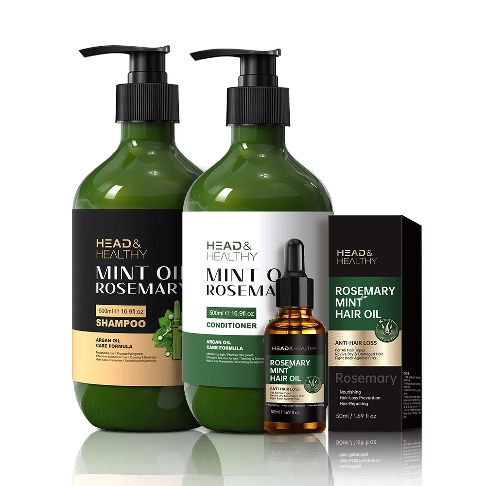 Rosemary Mint Shampoo, Conditioner, and Hair Oil for Ultimate Hydration
