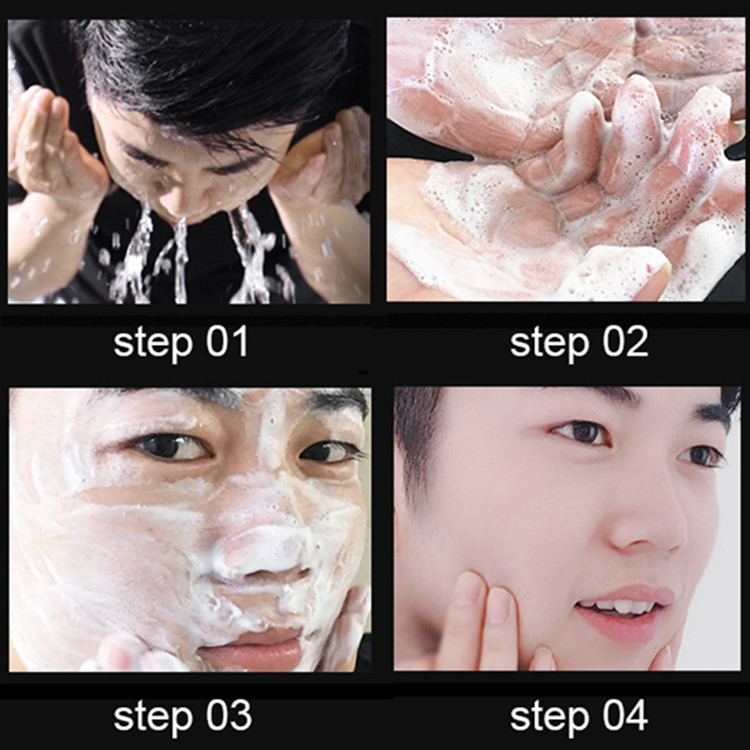 OEM Custom Deep Cleansing Oil Control Face Wash Facial Cleanser for Men