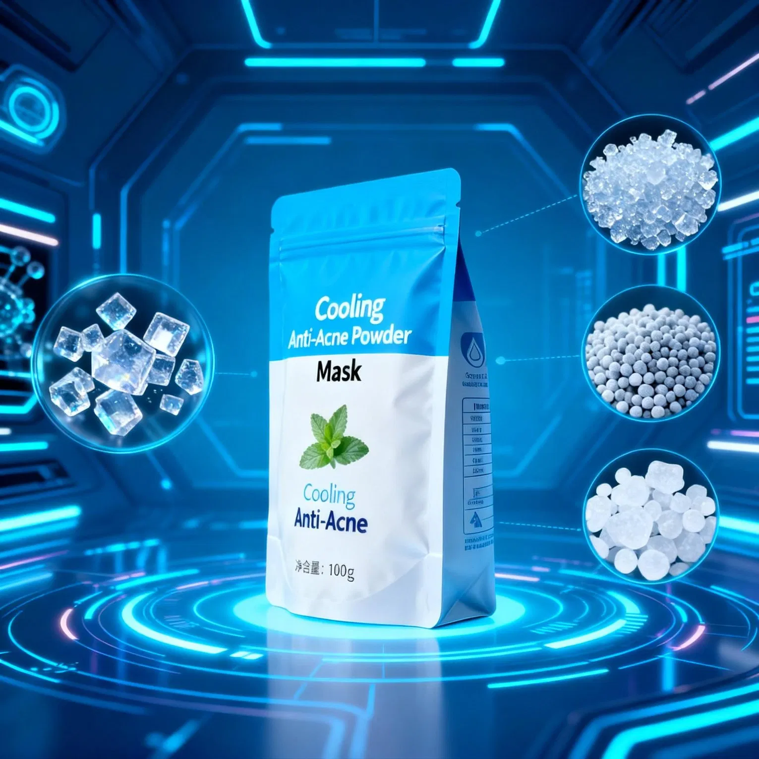 Soothing and Anti-Inflammatory Xanthan Gum and Sodium Alginate Face Mask for Sensitive Skin and Redness Relief