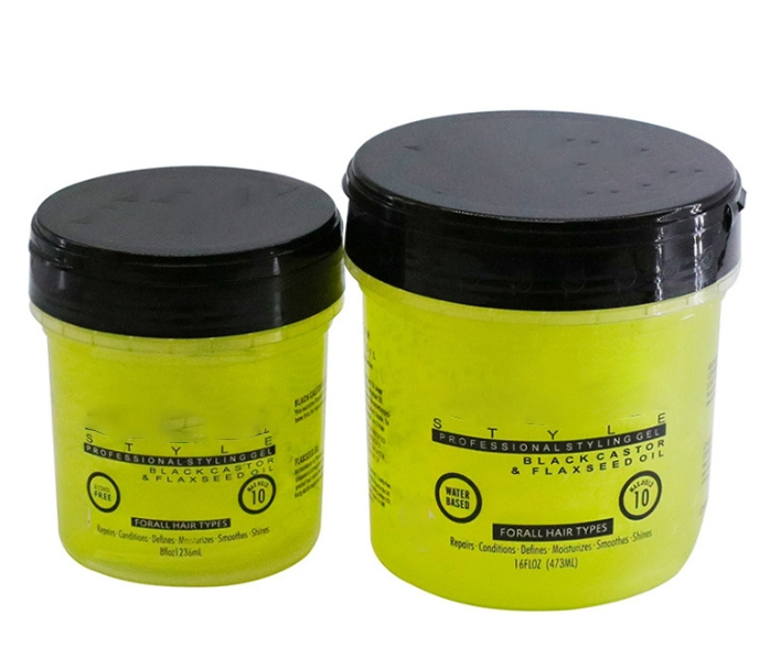 Custom Eco Style 273ml 473ml Moroccan Argan Oil Styling Gel Strong Hold Wax Hair Edge Control Gel Shine Jam Gel