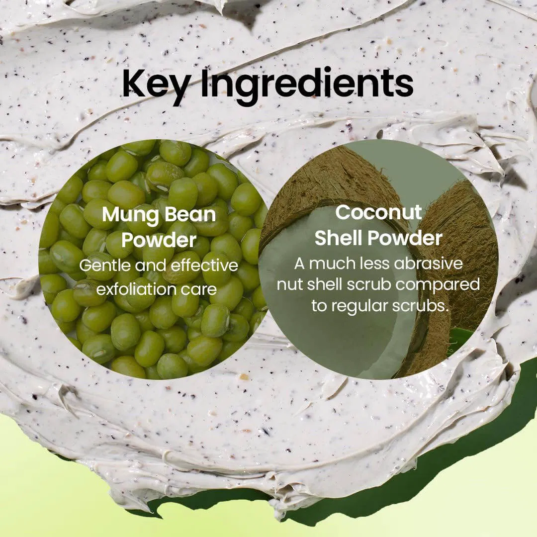 Mung Bean Pore Cleansing Facial Clay Mask Brightening Anti Acne Face Clay Mask for Women