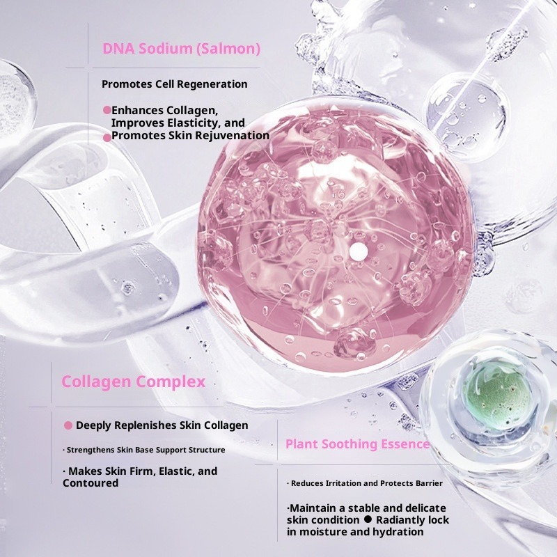 Pdrn Peel off Facial Mask Firming Depuffing Hydration Salmon DNA Collagen Mask for Refined Face Korean Skin Care